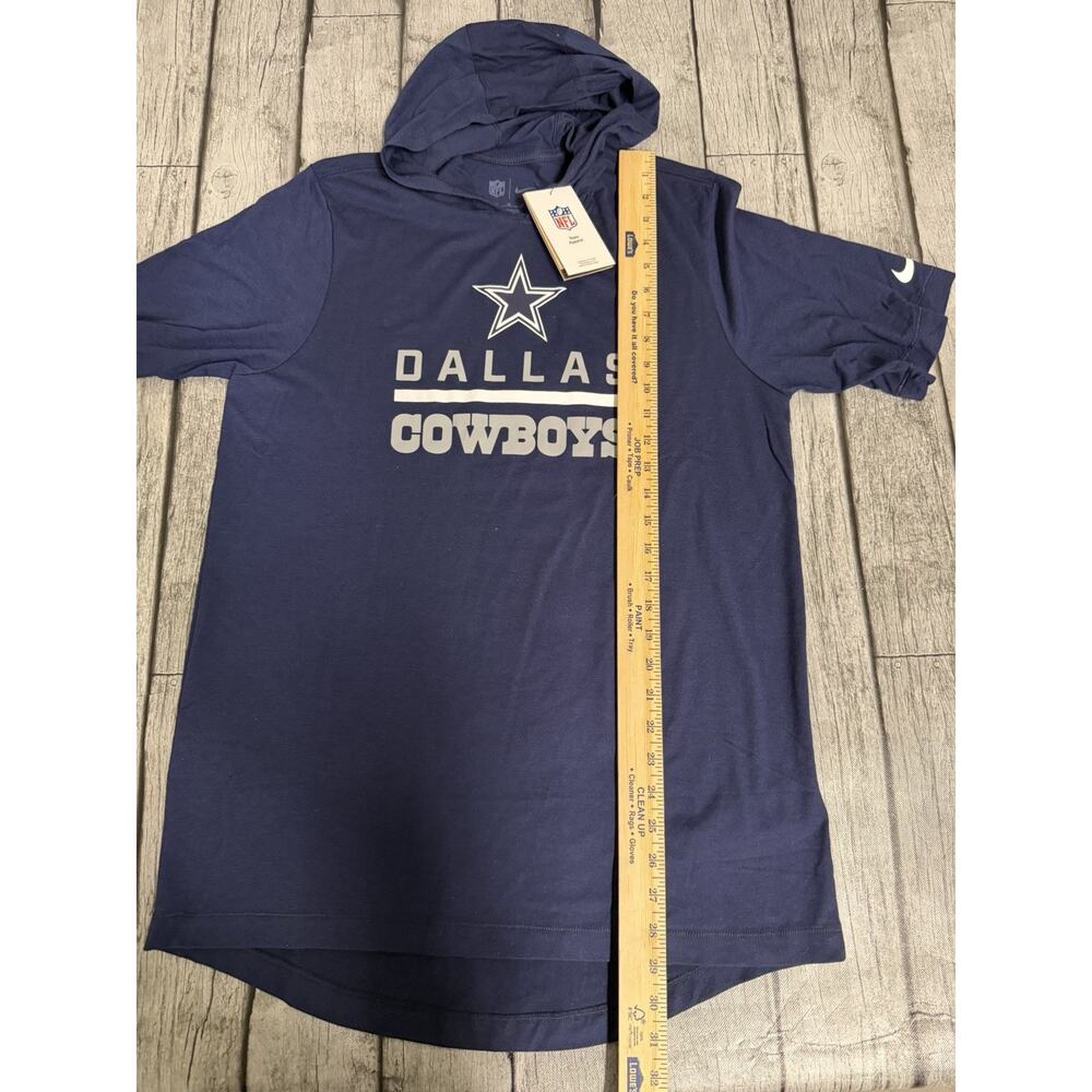 NWT Men's Nike Navy Dallas Cowboys Lockup Tri-Blend Hoodie T-Shirt Medium Tee M - Picture 8 of 9